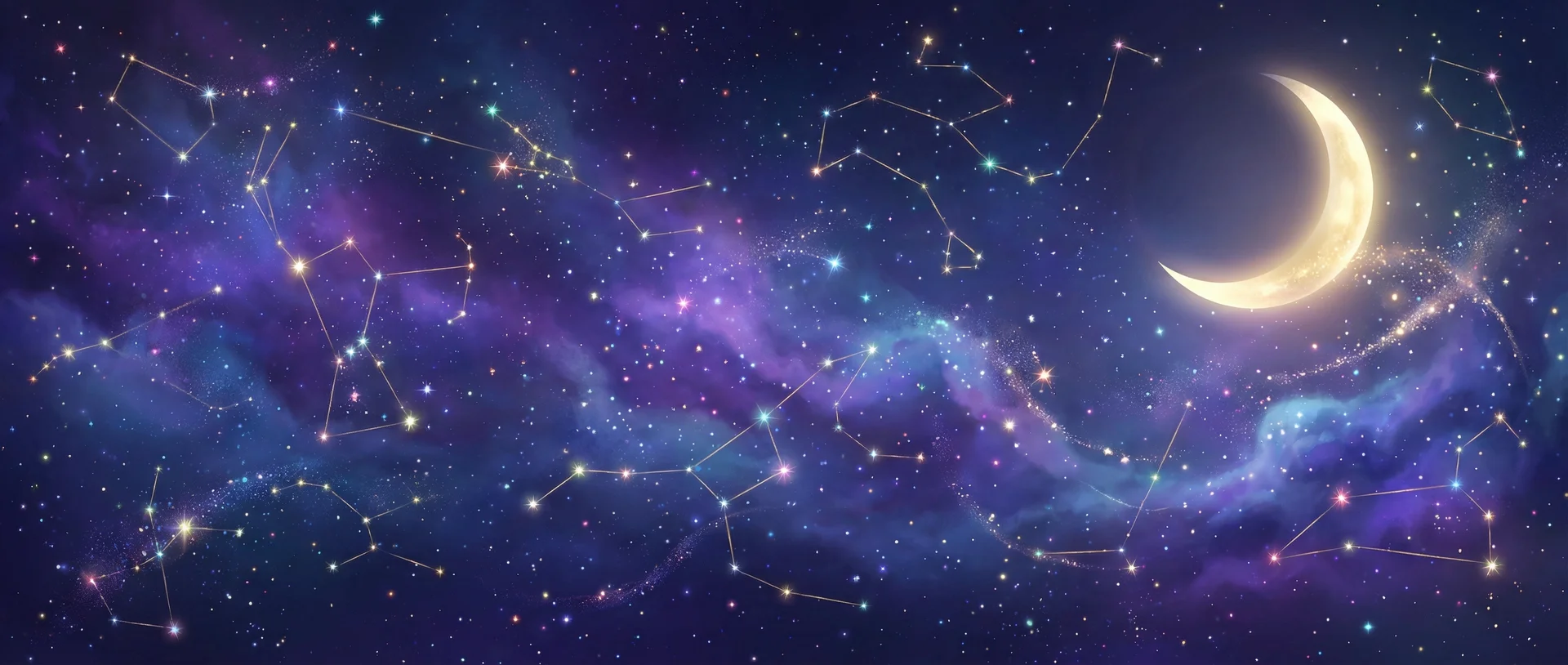 星空背景 - 病毒姐妹 | 每日星座运势与塔罗占卜